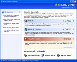 Troyano FakePowav.B Security Center.exe