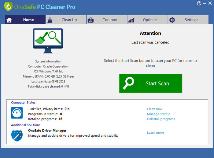 Eliminar OneSafe PC Cleaner
